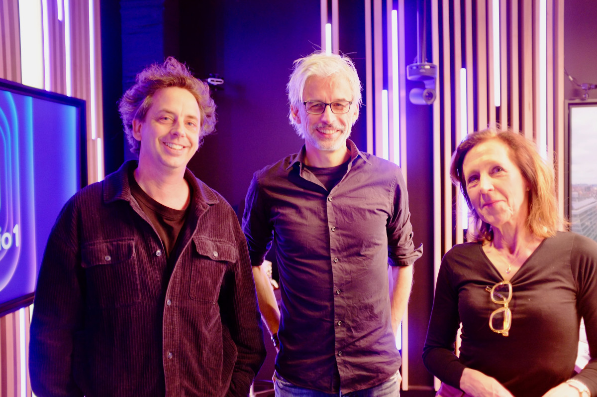 Yves Degryse, NIX and Annemie Peeters in the Radio 1 studio