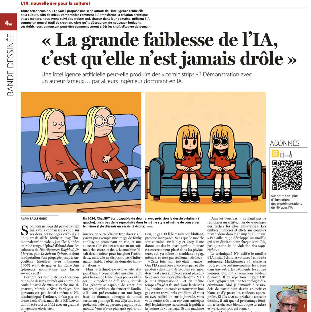 Interview in Le Soir